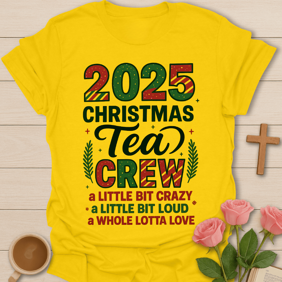 2025 Christmas Tea Crew T-Shirt - Kozzy Co Daisy / S