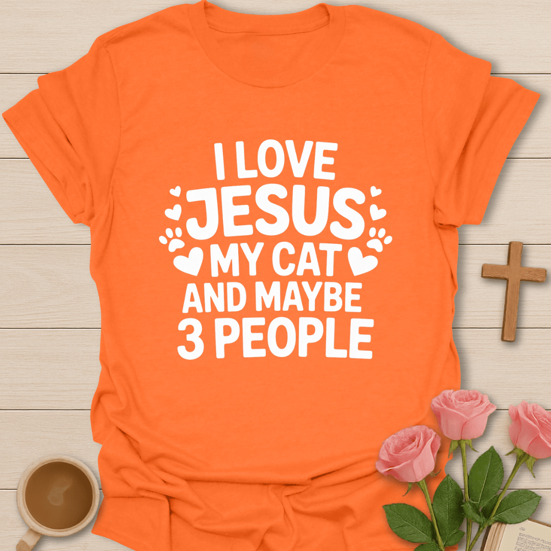 Love Jesus & Cat T-Shirt