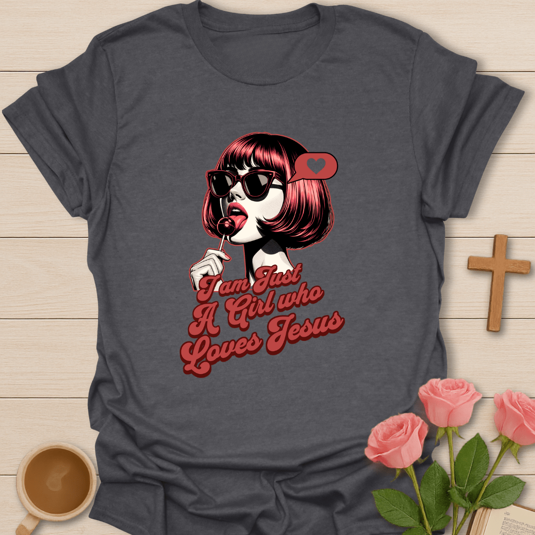 Lollipop Girl T-Shirt - Kozzy Co Dark Heather / S