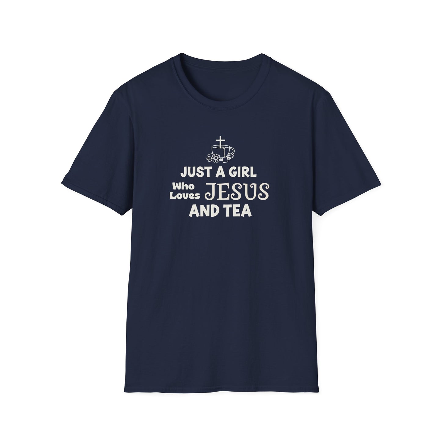 Girl Loving Jesus And Tea T-Shirt