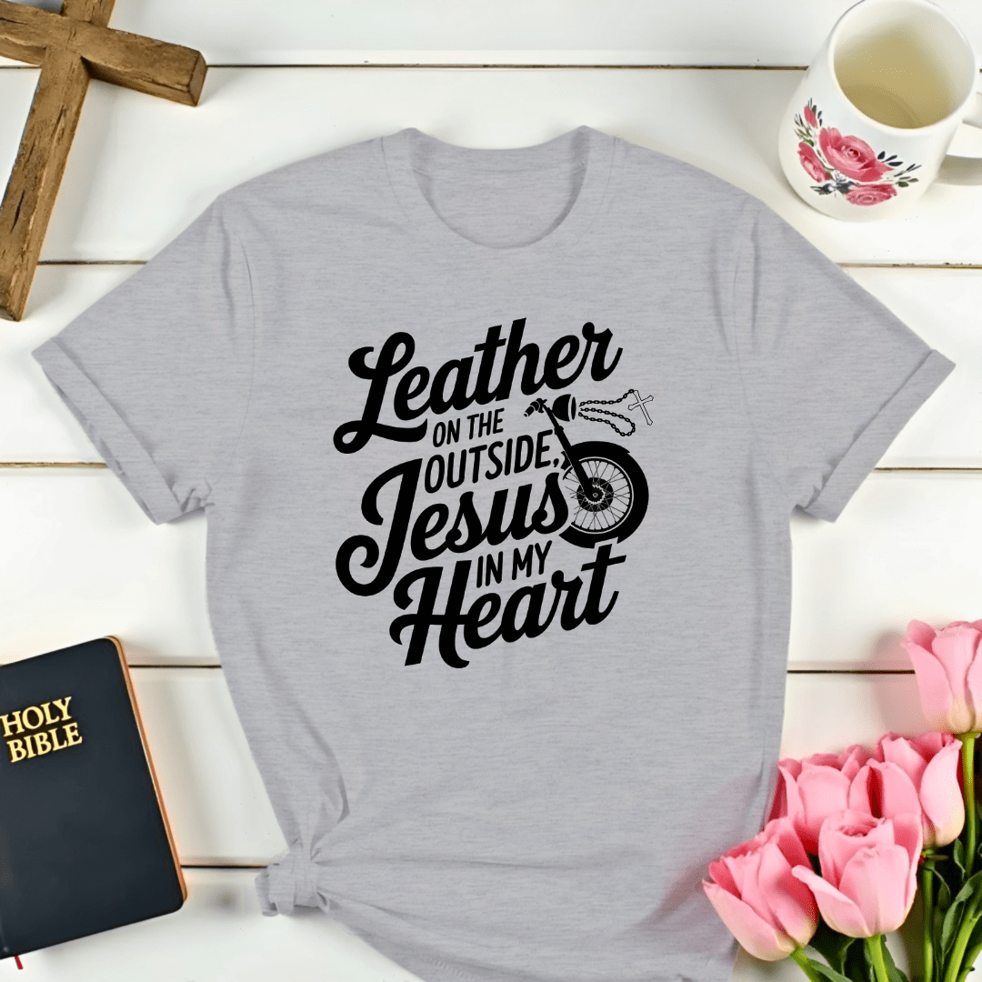 Jesus In My Heart Biker T-Shirt