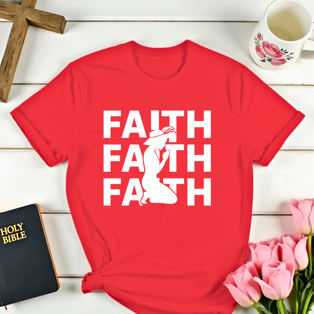 Kneeling Lady Faith T-Shirt