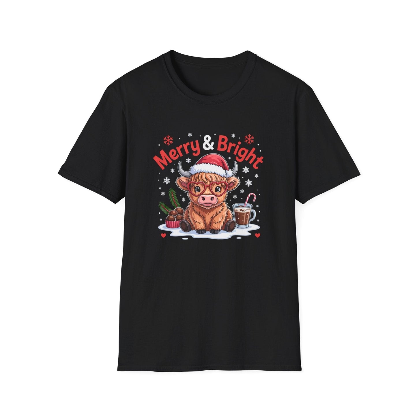 Merry & Bright Highlander Cow T-Shirt