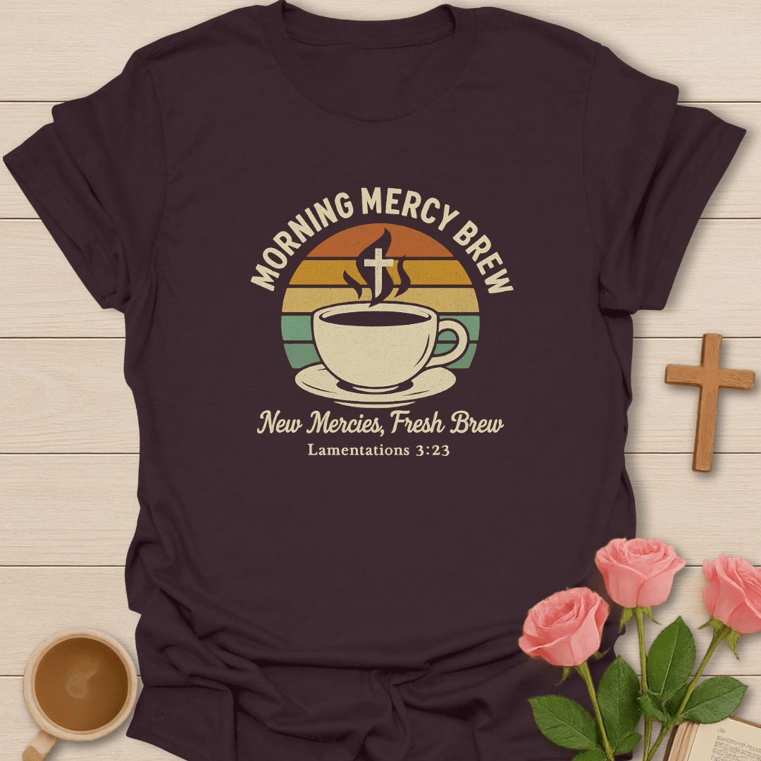 Morning Mercy Brew T-Shirt - Kozzy Co Dark Chocolate / S