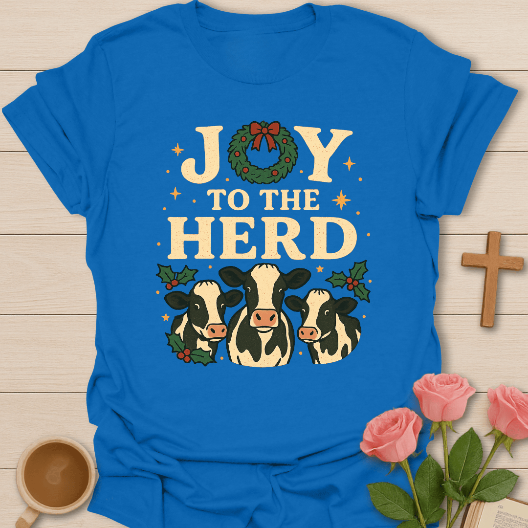 Joy To The Herd T-Shirt - Kozzy Co Royal Blue / S