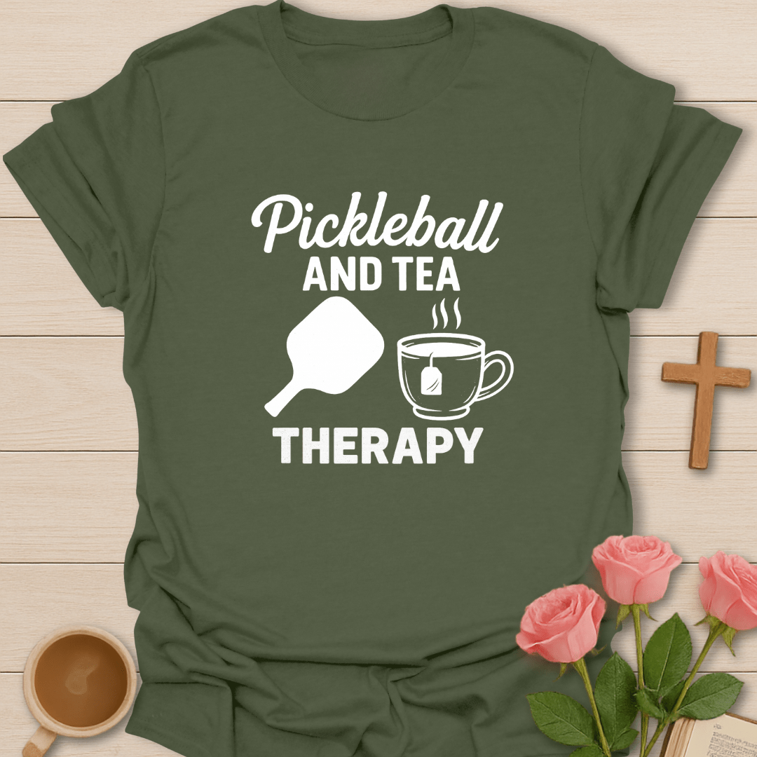 Pickleball & Tea Therapy T-Shirt T-Shirt