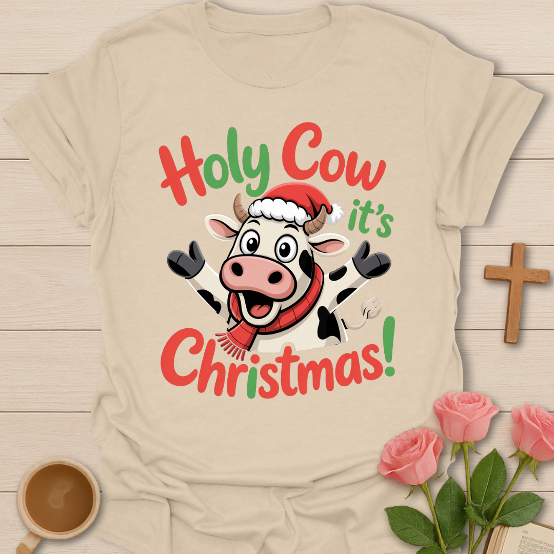 Holy Cow It's Christmas T-Shirt