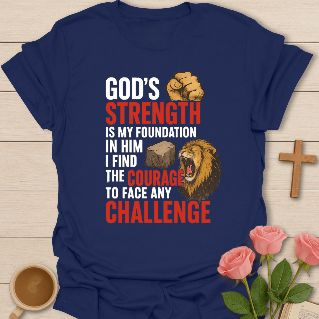 God's Strength T-Shirt - Kozzy Co Navy / S