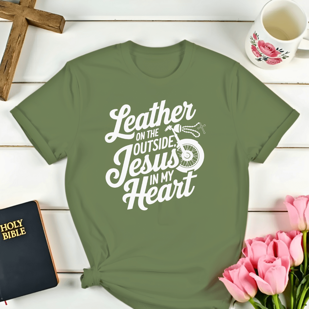 Jesus In My Heart Biker T-Shirt
