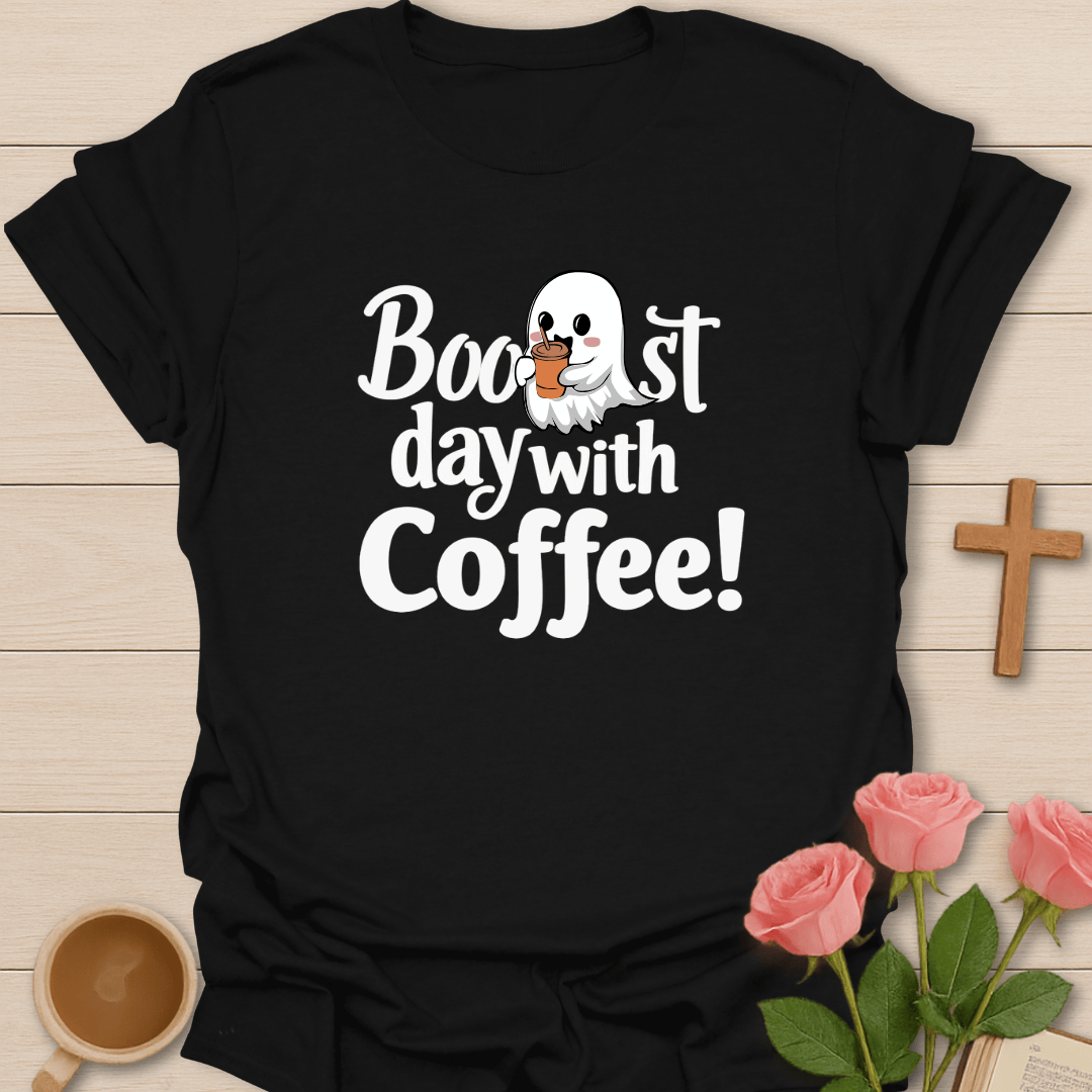 Coffee Boo..st Day T-Shirt - Kozzy Co Black / S