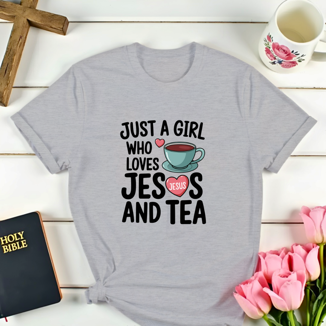 Loves Jesus And Tea T-Shirt