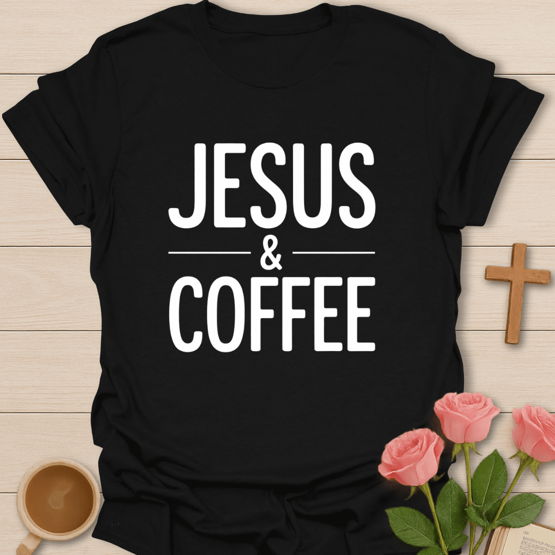 Jesus & Coffee T-Shirt - Kozzy Co Black / S