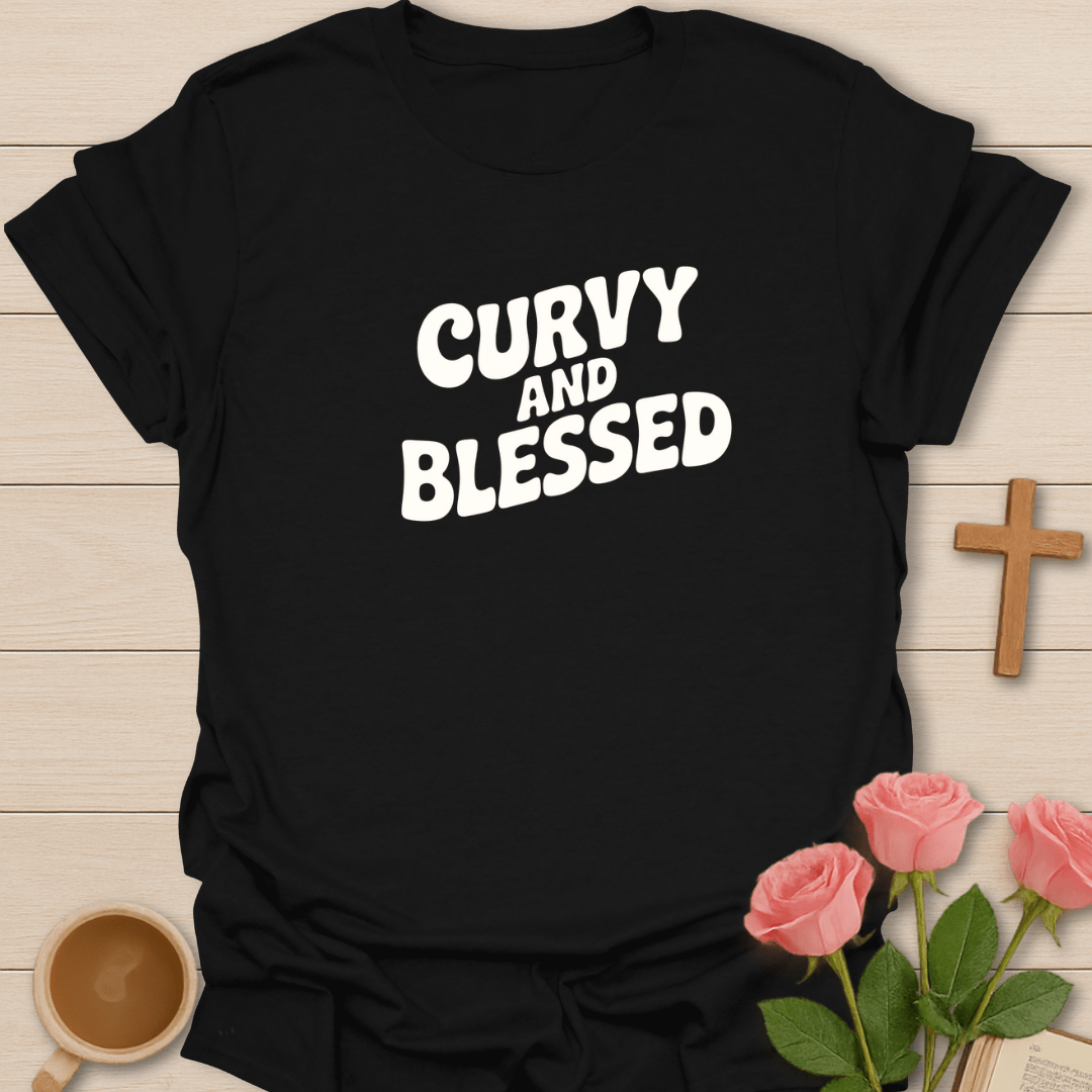 Curvy And Blessed T-Shirt - Kozzy Co Black / S