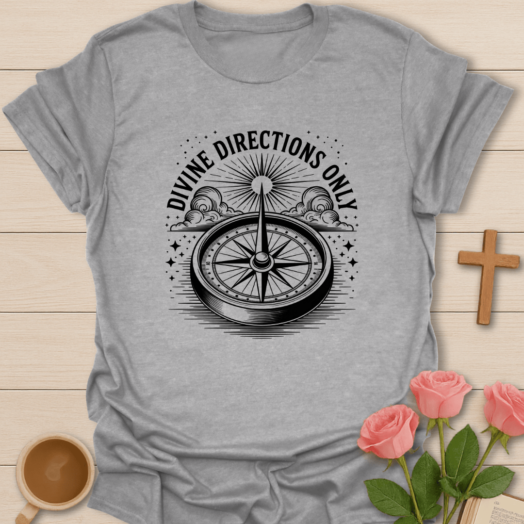 Divine Directions Only T-Shirt - Kozzy Co Sport Grey / S