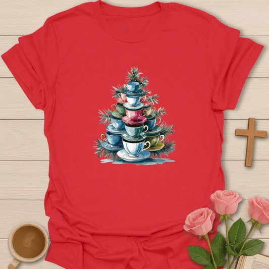 Christmas Teacup Tree T-Shirt