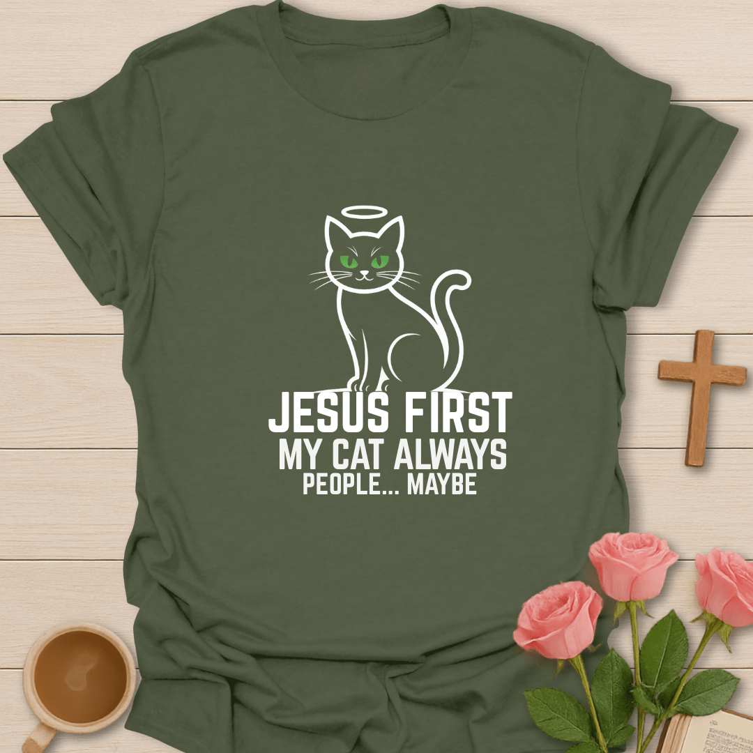 Jesus My Cat and People T-Shirt