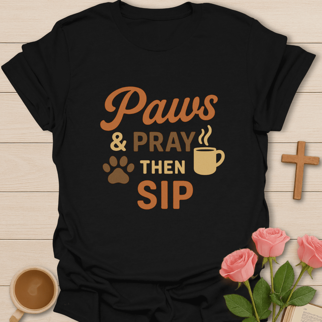 Paws Sip and Pray T-Shirt