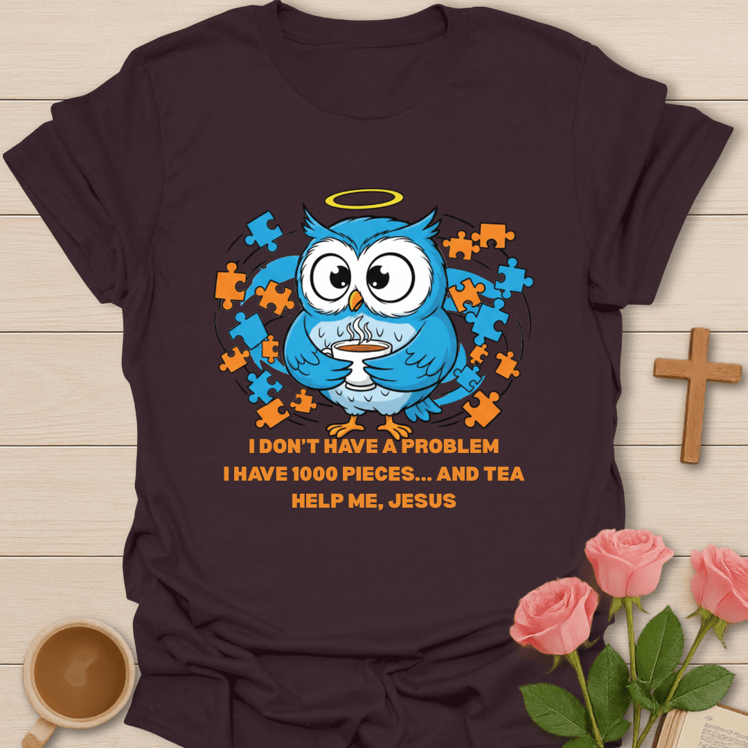 Faith-Filled Owl Puzzle Art T-Shirt T-Shirt