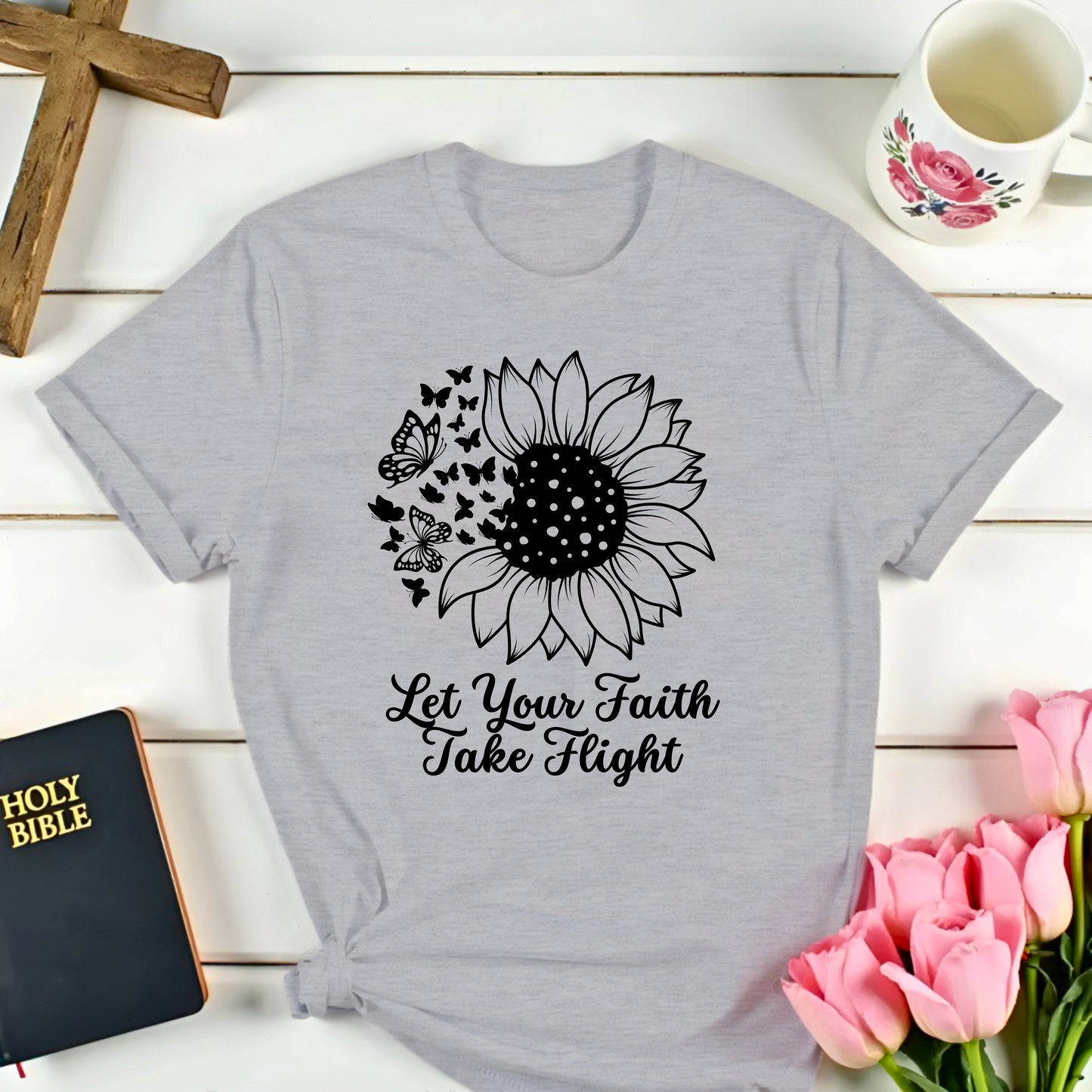 Faith Sunflower Flight T-Shirt Kozzyco