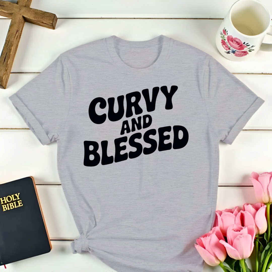 Curvy And Blessed T-Shirt Kozzyco