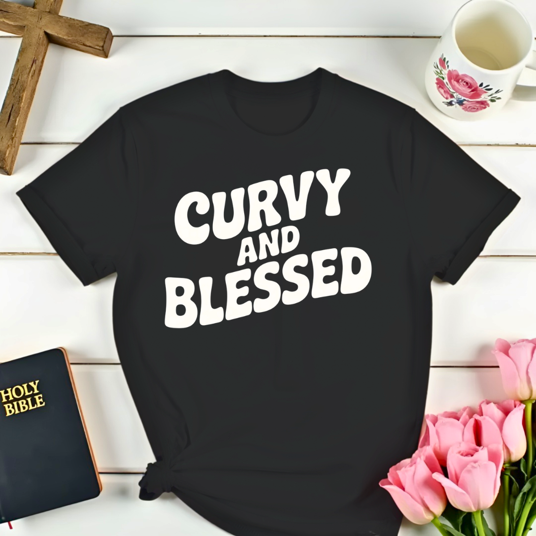 Curvy And Blessed T-Shirt Kozzyco