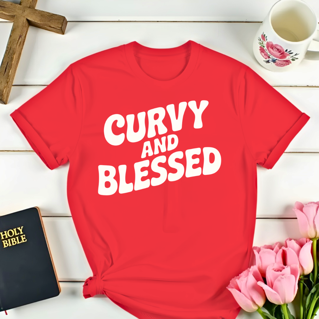 Curvy And Blessed T-Shirt Kozzyco