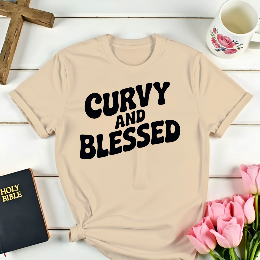 Curvy And Blessed T-Shirt Kozzyco