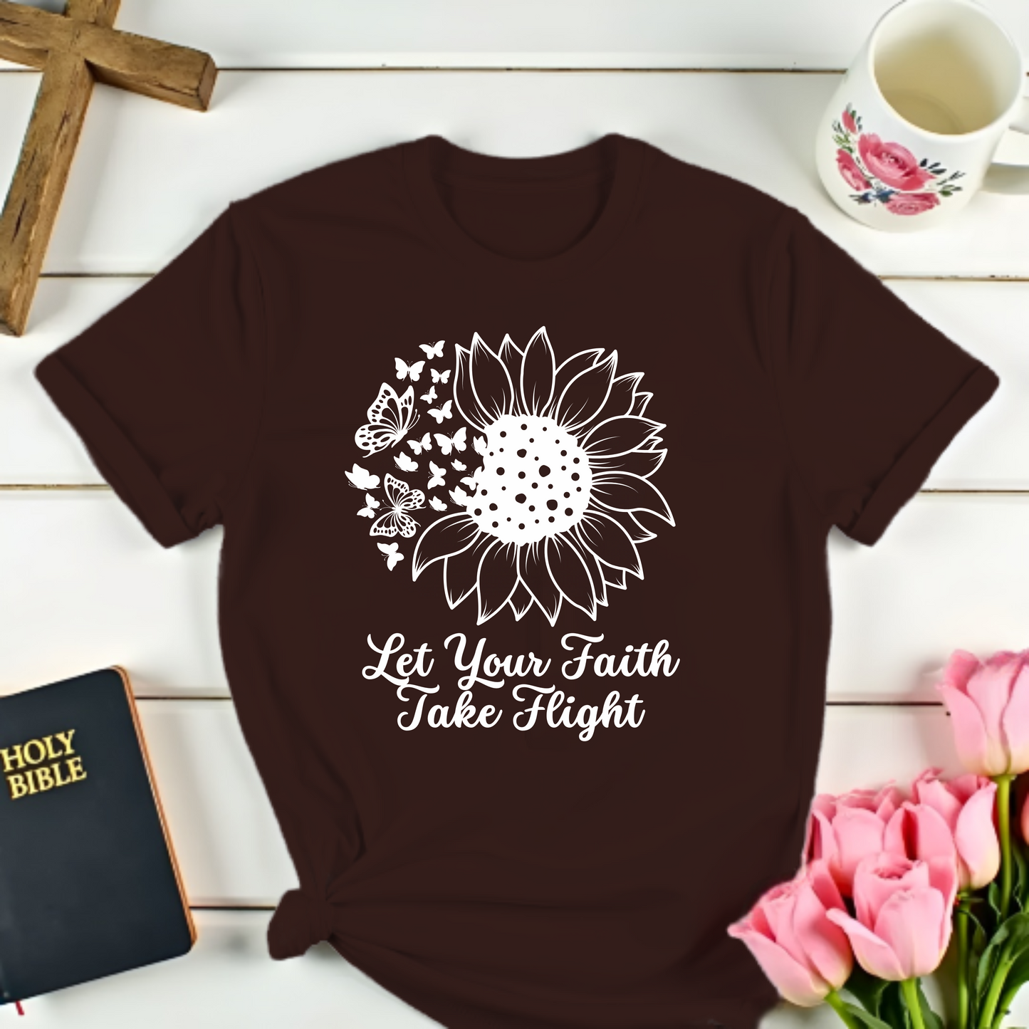 Faith Sunflower Flight T-Shirt Kozzyco