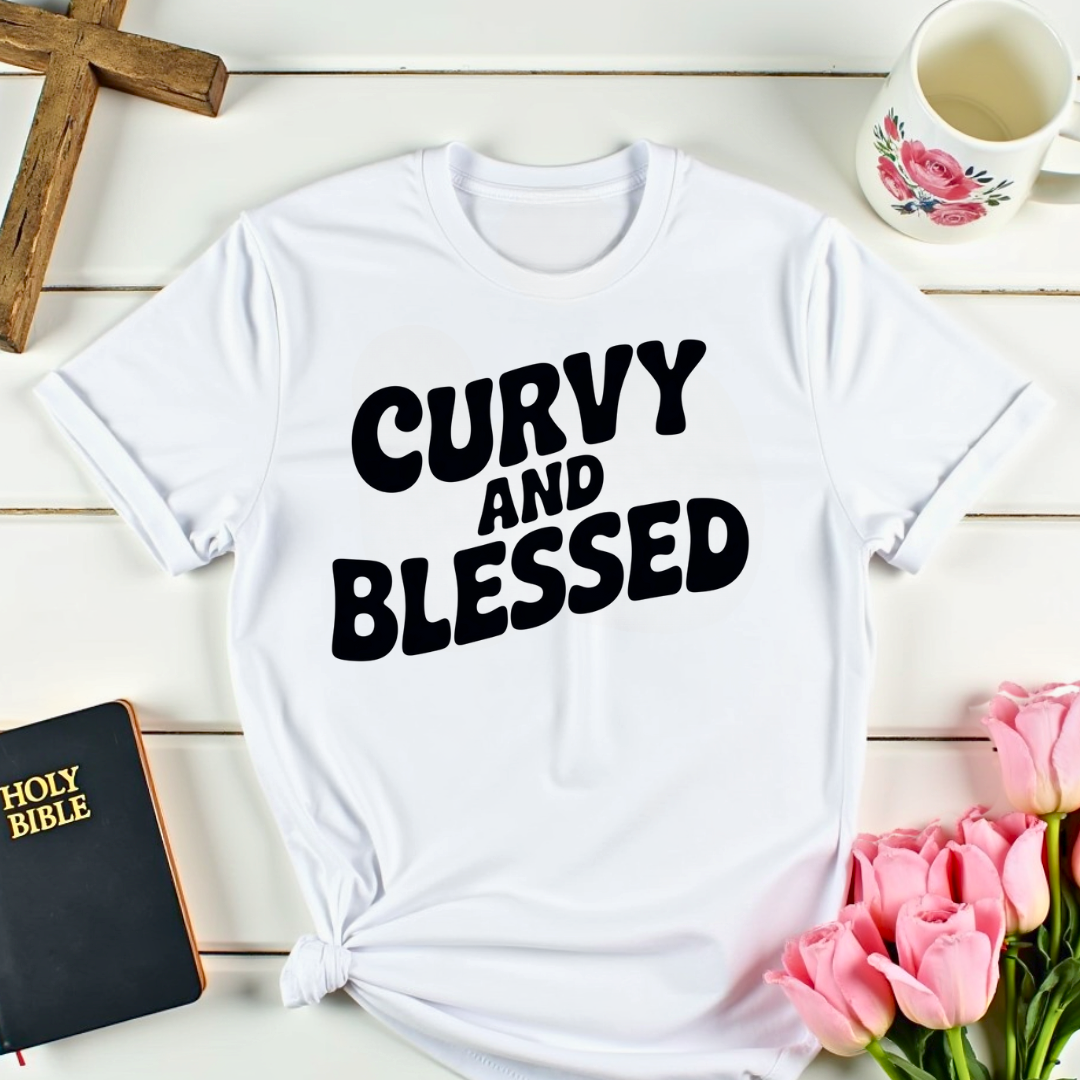 Curvy And Blessed T-Shirt Kozzyco