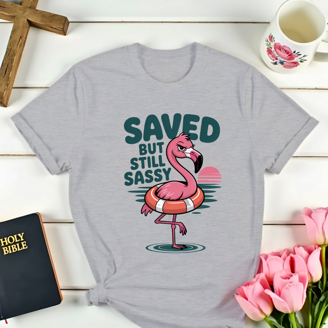 Saved & Sassy Flamingo T-Shirt
