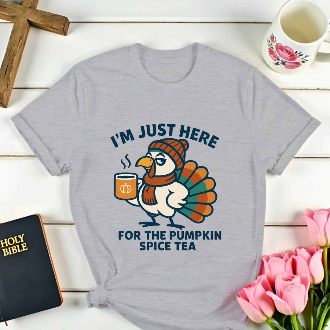 Pumpkin Spice Tea Turkey T-Shirt