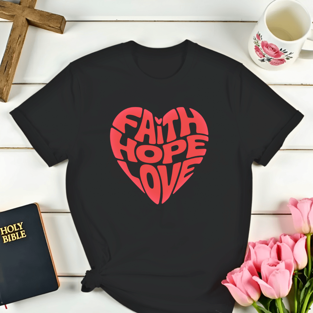 Faith Hope Love Heart T-Shirt