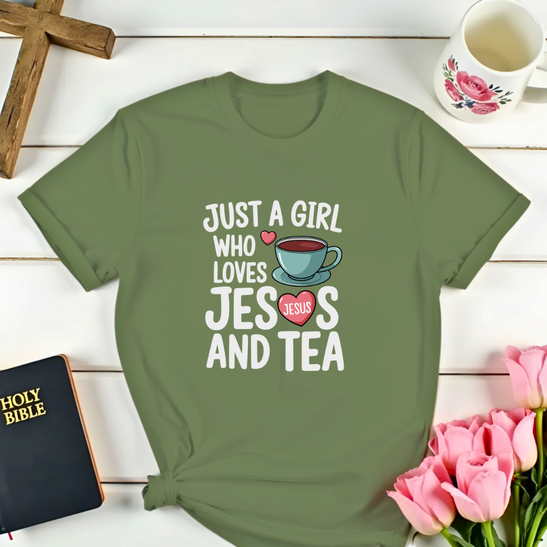 Loves Jesus And Tea T-Shirt
