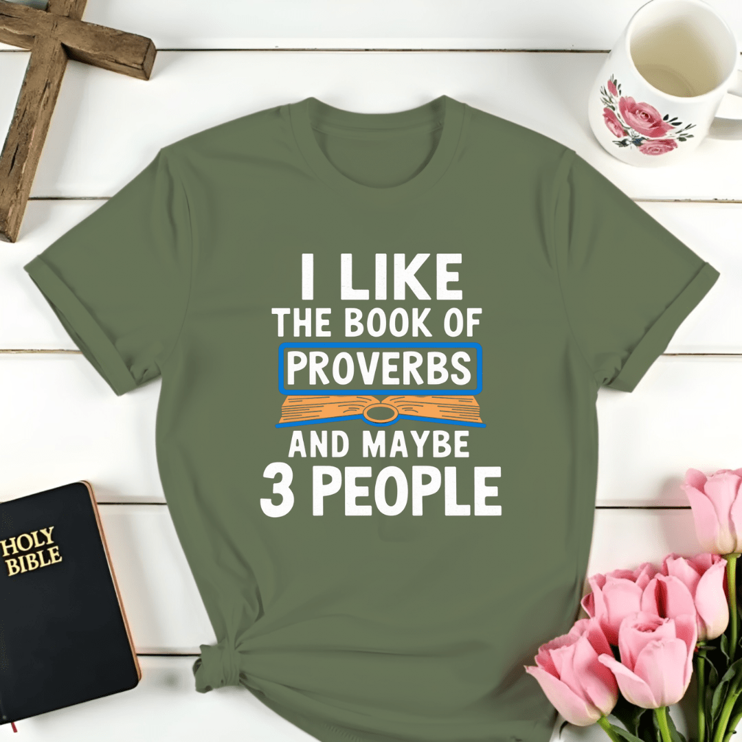 Book Of Proverbs & 3 People T-Shirt - Kozzy Co