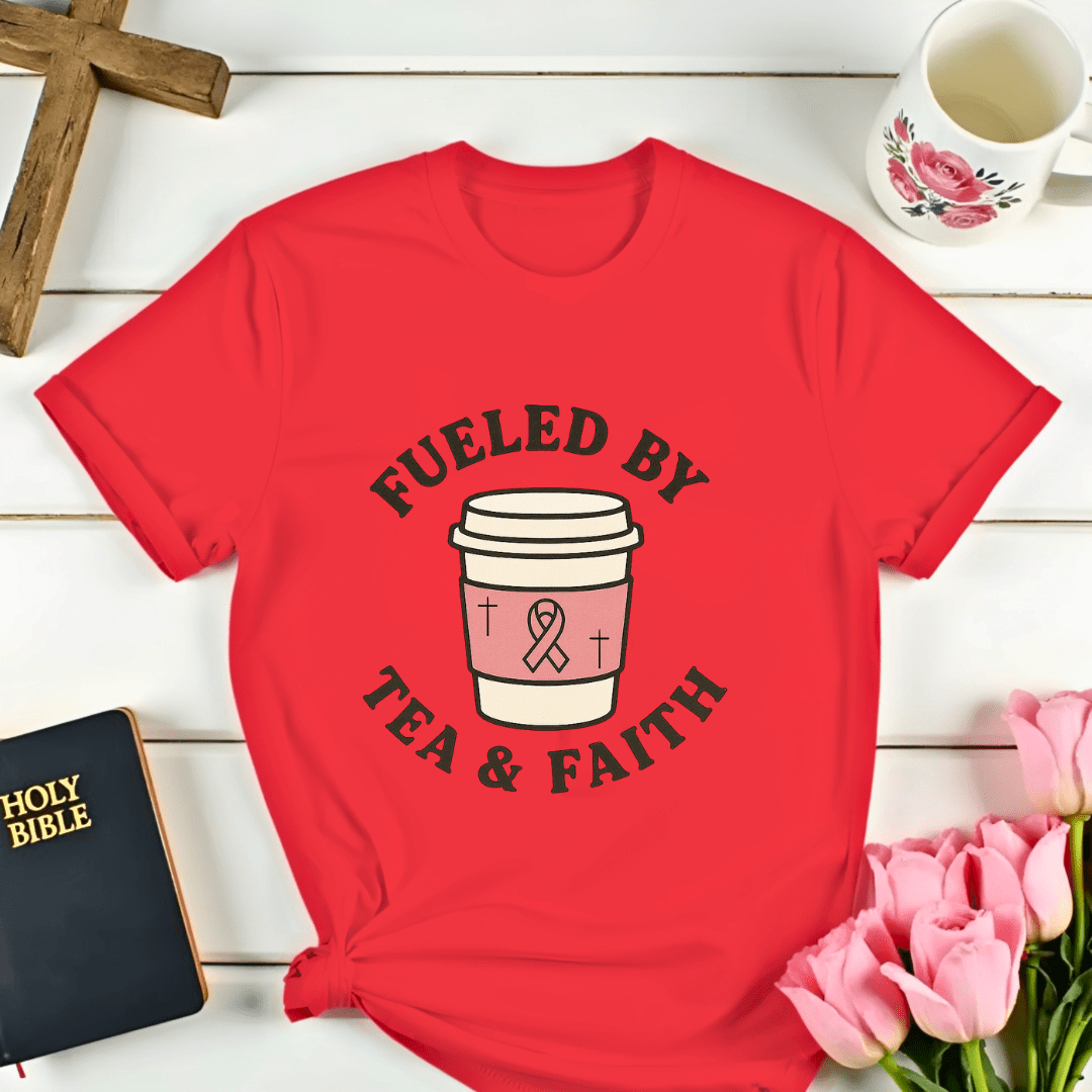 Pink Ribbon Tea And Faith T-Shirt