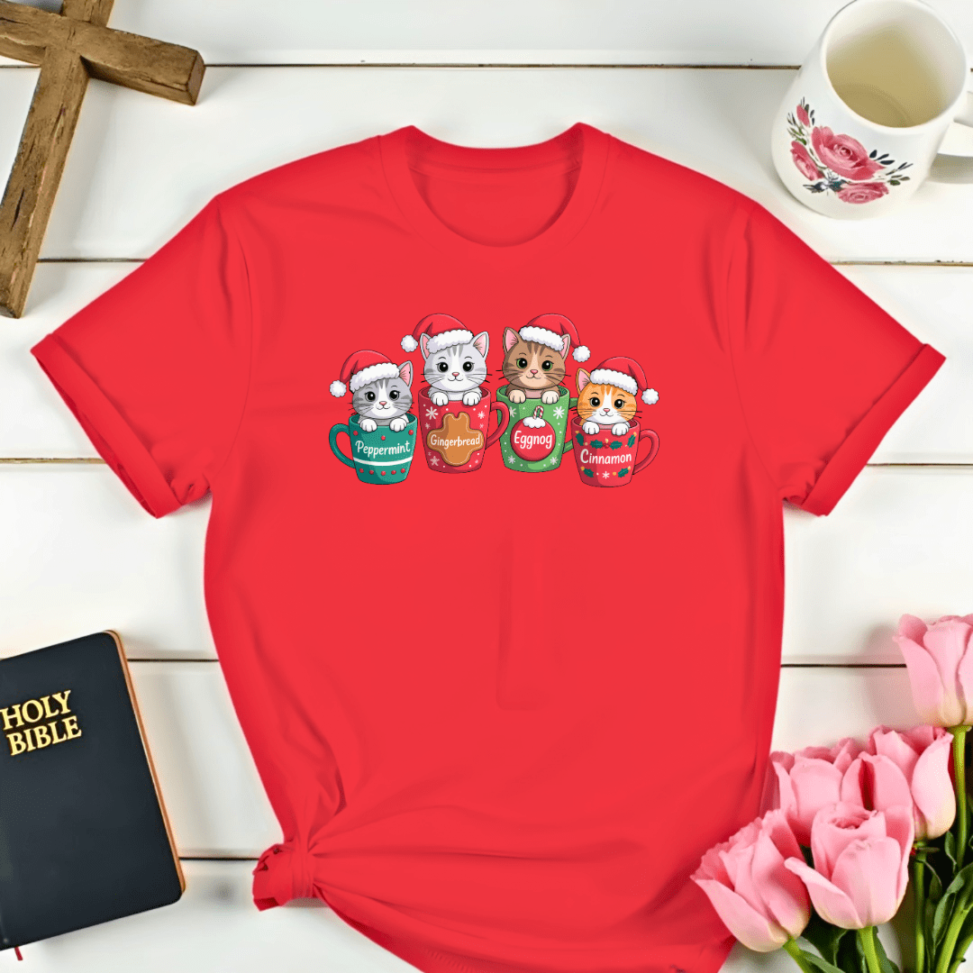 Christmas Kitten Mugs T-Shirt - Kozzy Co