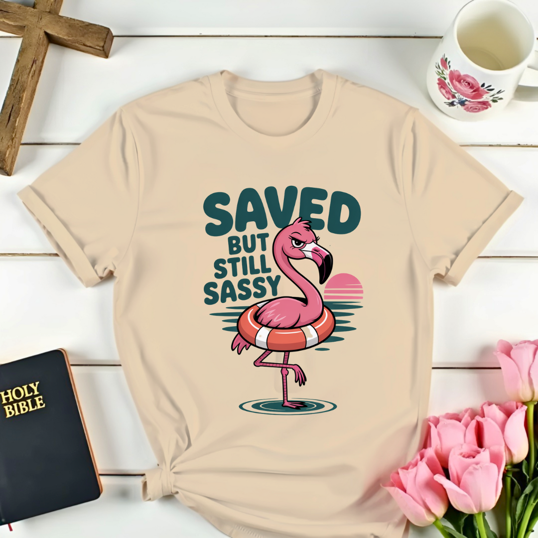 Saved & Sassy Flamingo T-Shirt