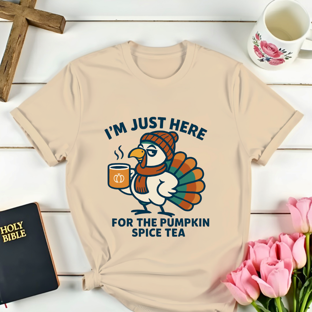 Pumpkin Spice Tea Turkey T-Shirt