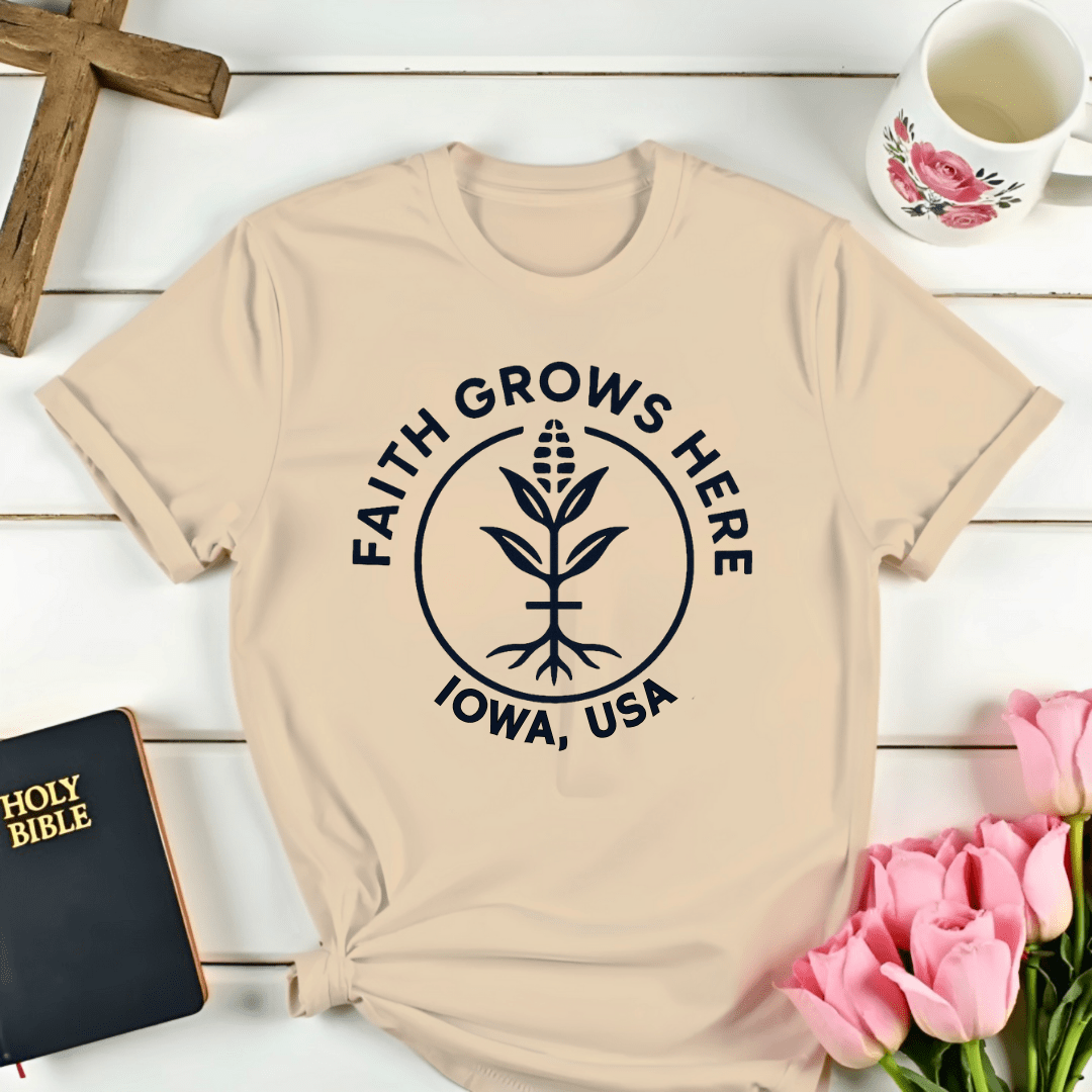 Faith Grows Here Iowa T-Shirt