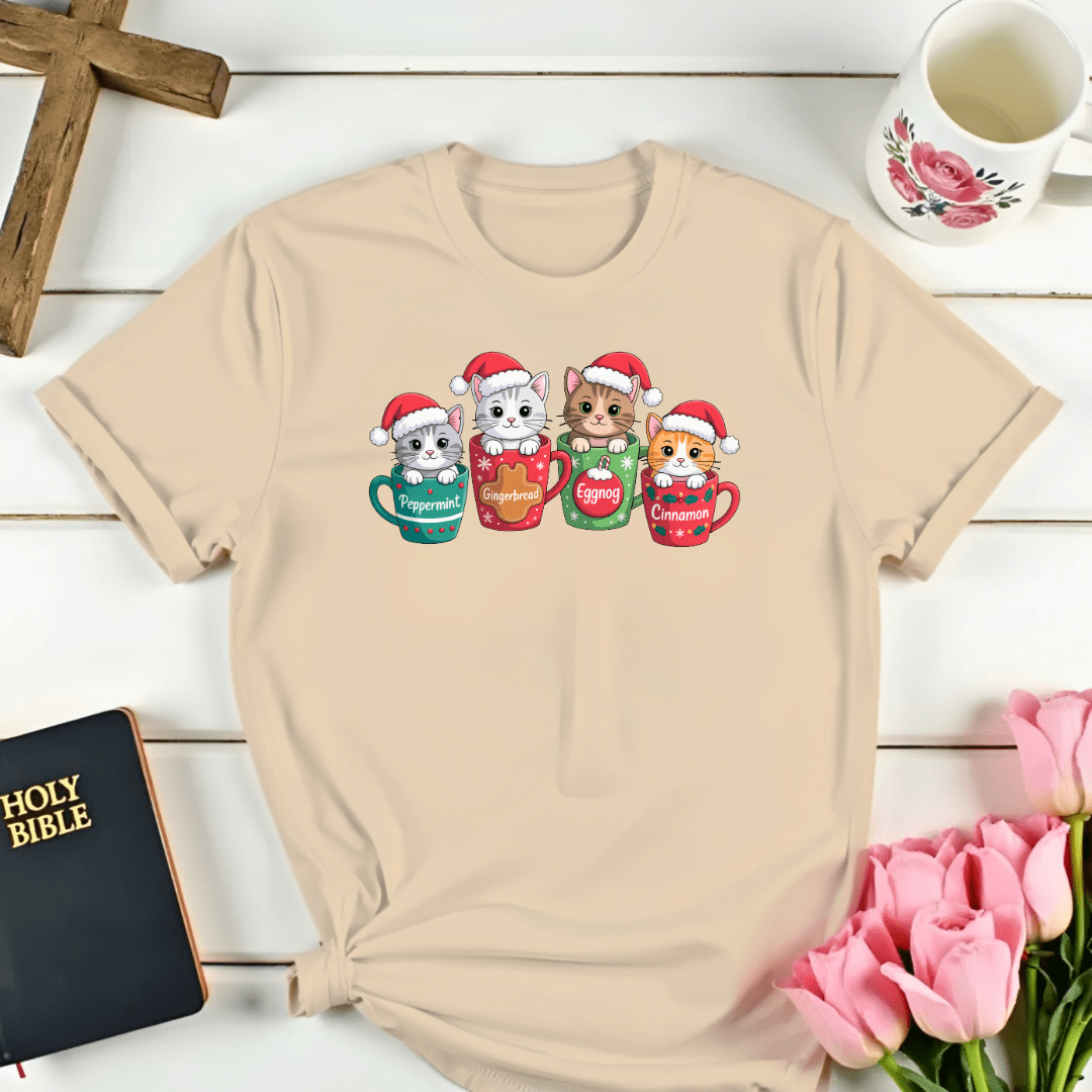 Christmas Kitten Mugs T-Shirt - Kozzy Co