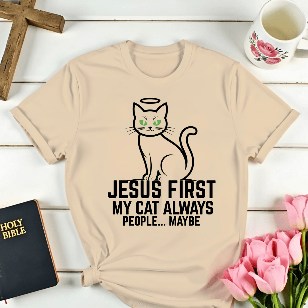 Jesus My Cat and People T-Shirt