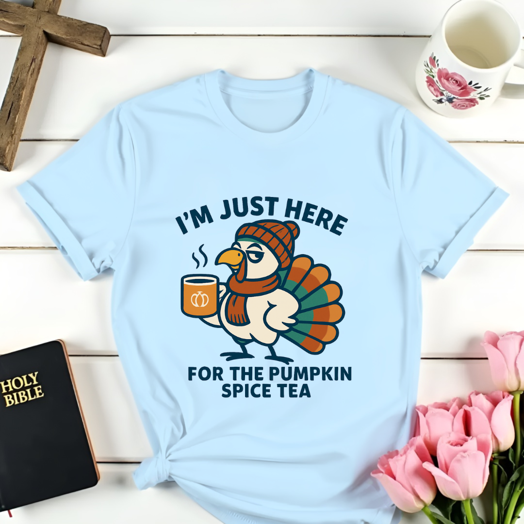 Pumpkin Spice Tea Turkey T-Shirt