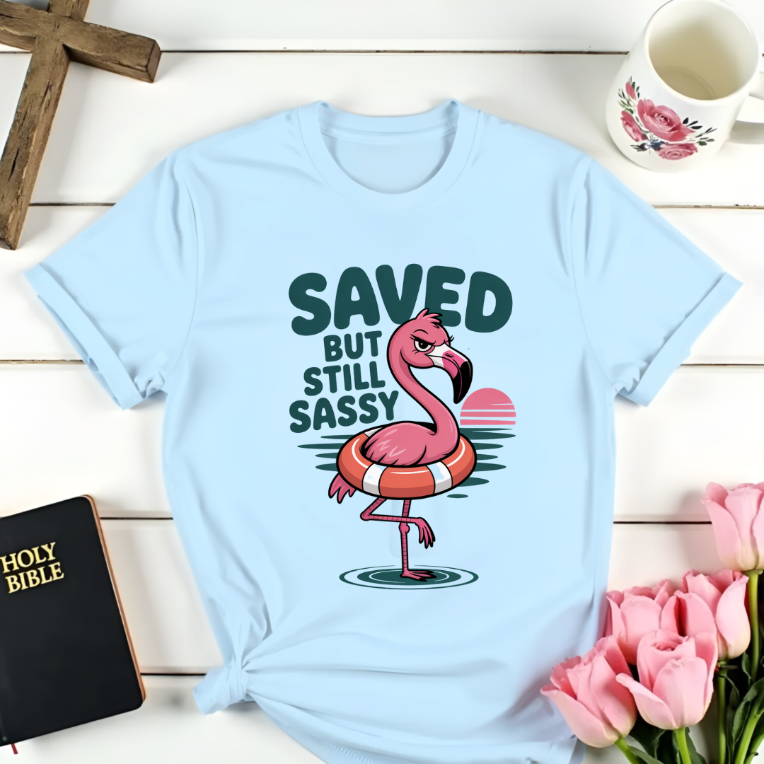 Saved & Sassy Flamingo T-Shirt