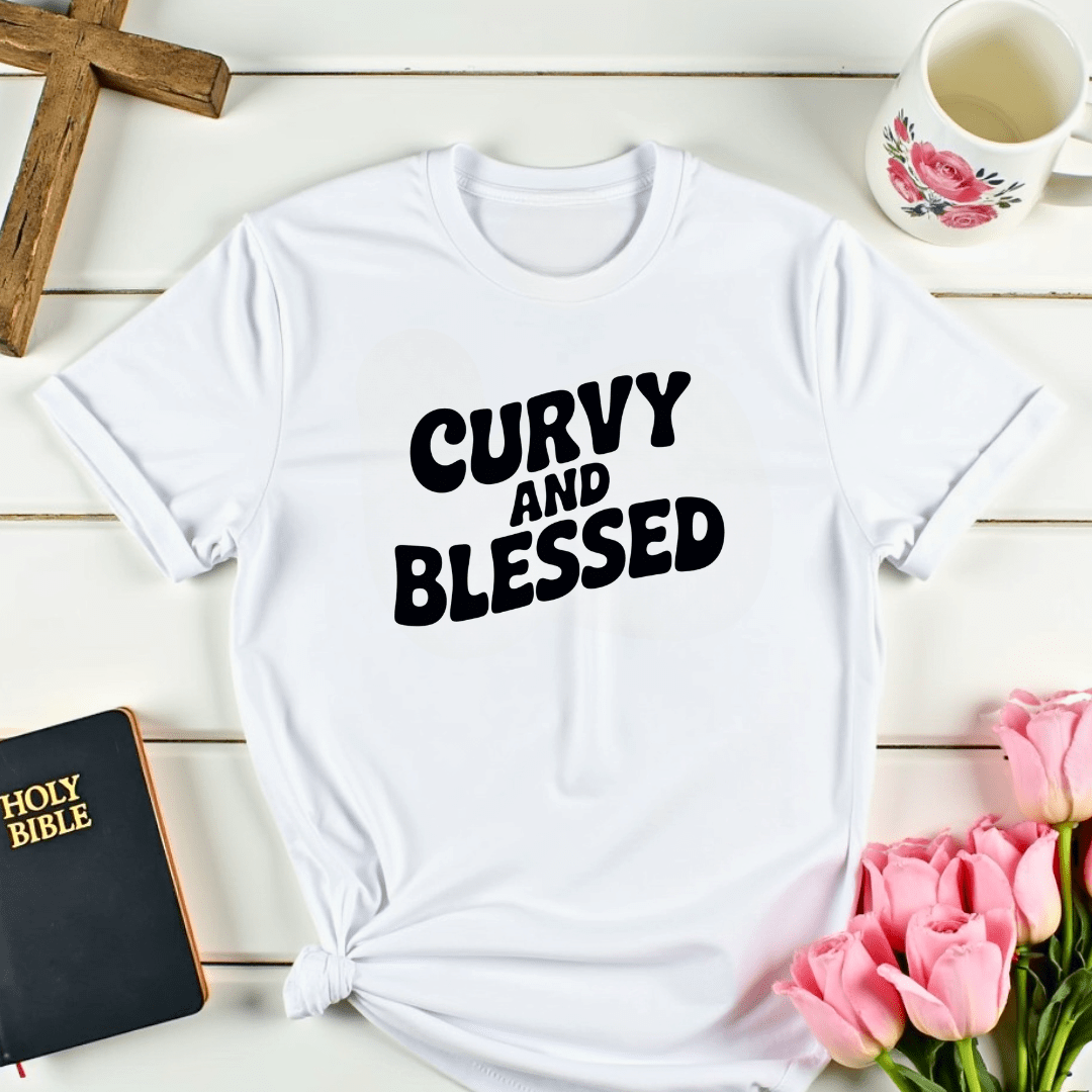 Curvy And Blessed T-Shirt - Kozzy Co