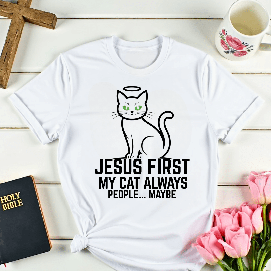 Jesus My Cat and People T-Shirt