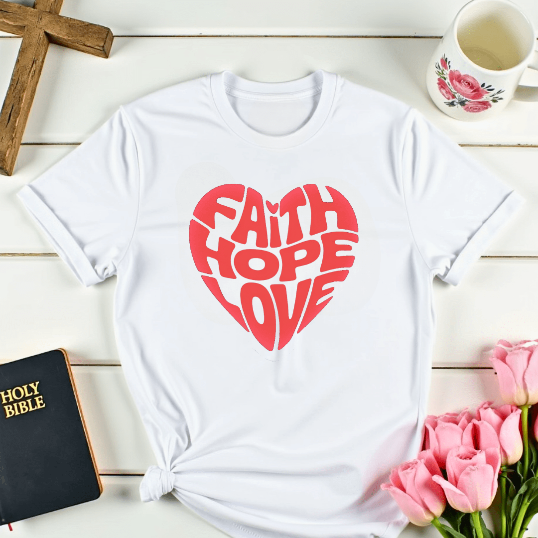 Faith Hope Love Heart T-Shirt