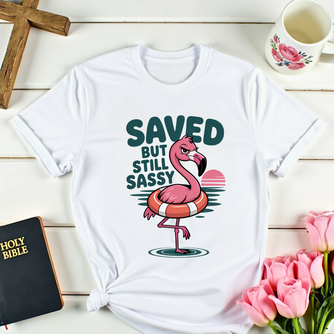 Saved & Sassy Flamingo T-Shirt