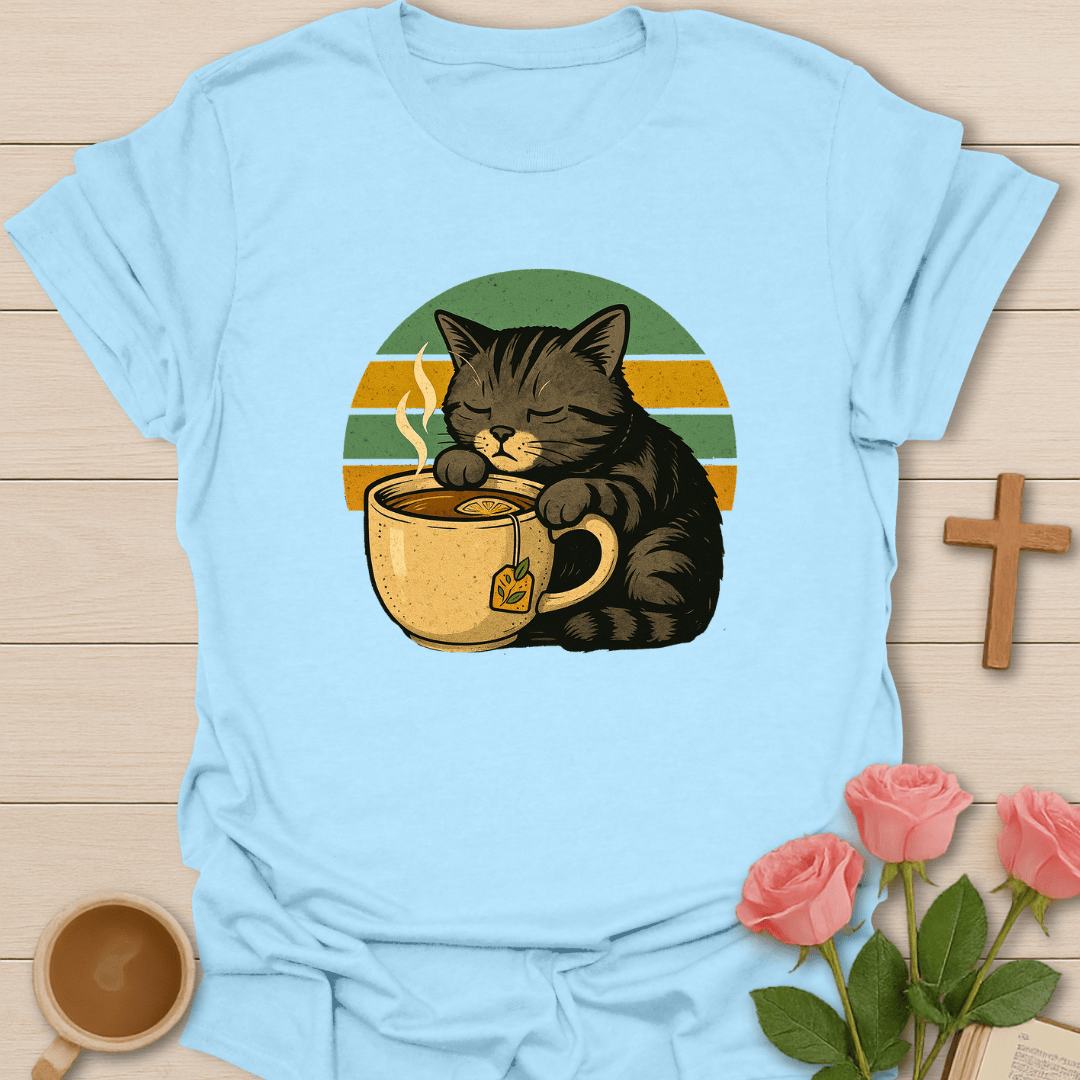 Retro Sleeping Cat T-Shirt