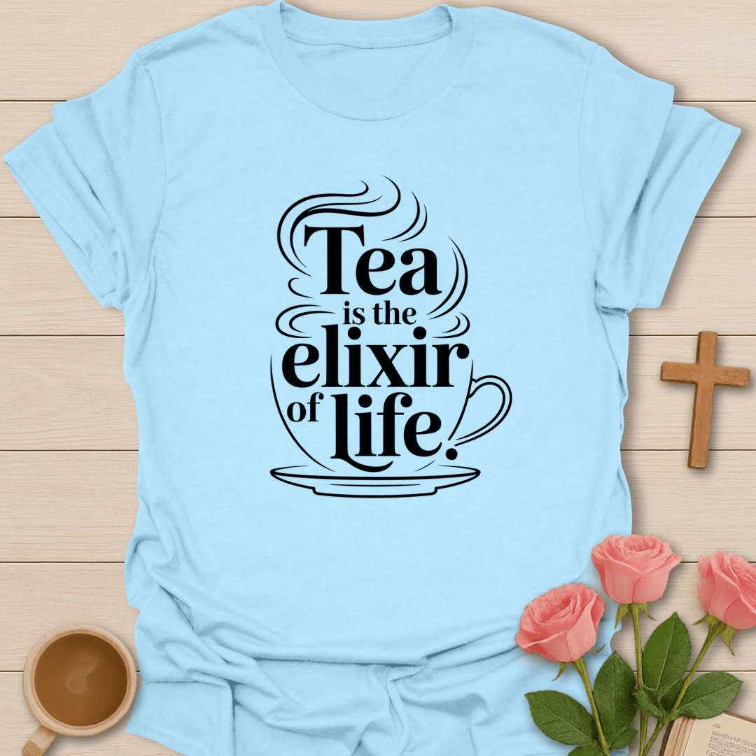 Tea Elixir Of Life T-Shirt - Kozzy Co Light Blue / S