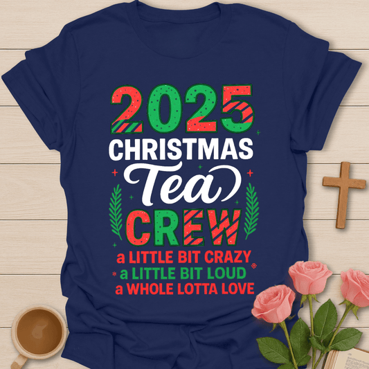 2025 Christmas Tea Crew T-Shirt - Kozzy Co Navy / S